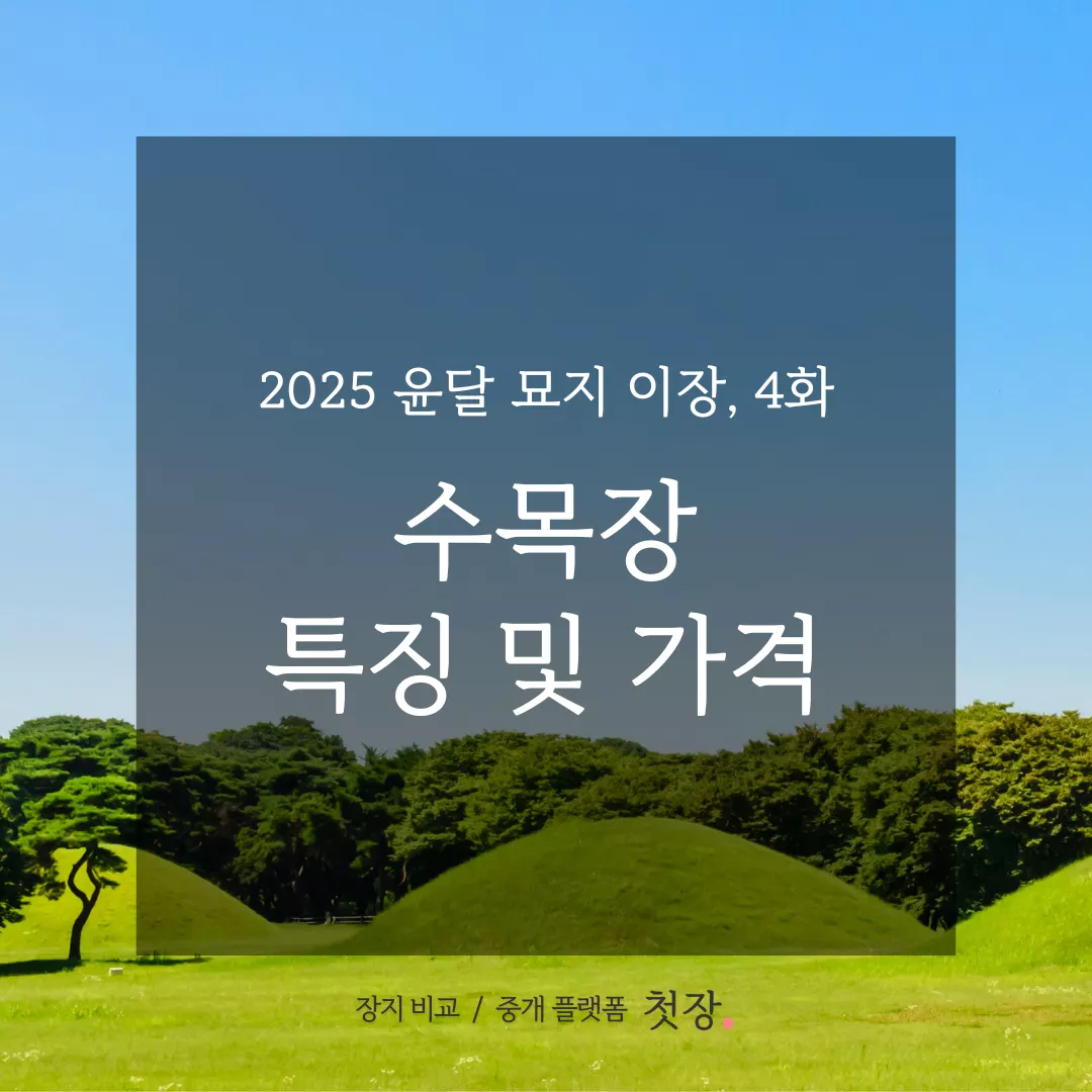 묘지이장 ｜ 수목장 특징 및 가격